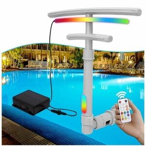 Lights for Above and Inground Pools, Dual-Layer Spray Solar Power